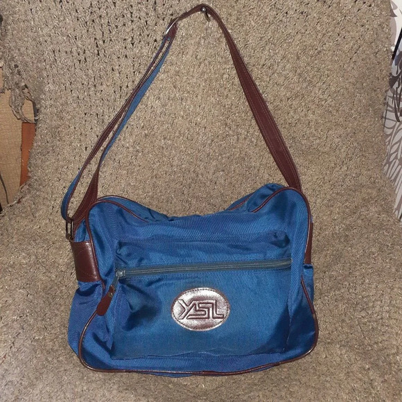 Yves Saint Laurent Other - Vintage YVES SAINT LAURENT Travel Bag/Organizer-Men-Blue/Brown-Excellent